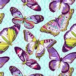 Michael Miller Fabrics - Emmas Garden - Aflutter in Aqua