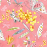 Michael Miller Fabrics - Flight Patterns - Mimosa in Pink