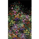 Michael Miller Fabrics - Florals - Eat Sleep Garden - Bower of Flowers in Black