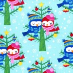 Michael Miller Fabrics - Holiday - Christmas Lovebirds in Aqua