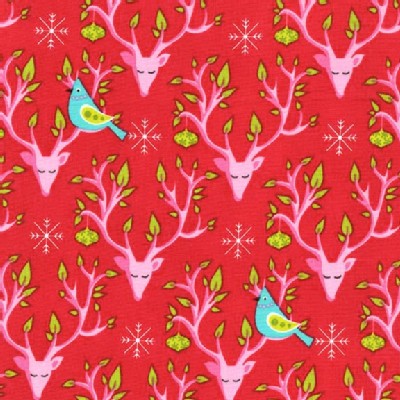 Michael Miller Fabrics - Holiday - Festive Forest - Nest in Red