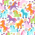 Michael Miller Fabrics - Kids - Magic Unicorns in Sorbet