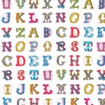 Michael Miller Fabrics - Kids - Font-tastic in Berry