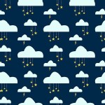Michael Miller Fabrics - Kids - Believe Swinging on a Star Metallic in Celestial