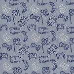 Michael Miller Fabrics - Lets Pretend - Play masks in Gray