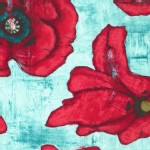 Michael Miller Fabrics - Poppy - Big Poppy in Aqua