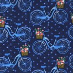 Michael Miller Fabrics - Saturday Morning - Farmers Market in Navy