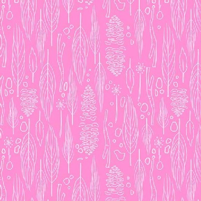Michael Miller Fabrics - Wee Wander - Nature Walk in Pink