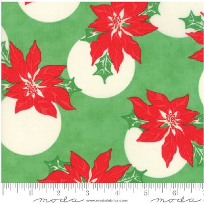 Moda Fabrics - Swell Christmas - poinsettia in Green