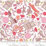 Moda Fabrics - Walk In The Woods - Animals in White