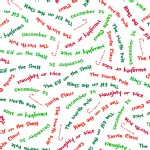 Quilting Treasures - Elf on the Shelf - Word Toss in White
