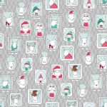 Quilting Treasures - Holiday - Mingle and Jingle - Santa Crew in Gray