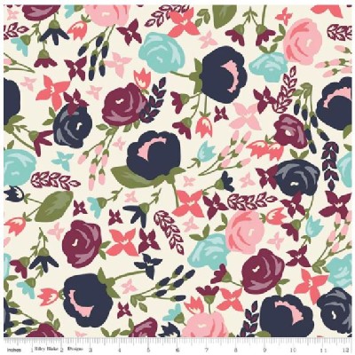 Riley Blake Designs - Florals - Posy Garden - Main in Cream