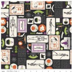 Riley Blake Designs - Halloween - Eek Boo - Main in Black