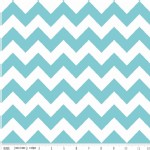 Riley Blake Designs - Hollywood - Sparkle Chevron in Aqua