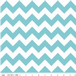 Riley Blake Designs - Hollywood - Sparkle Chevron in Aqua