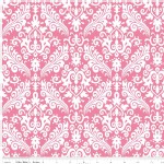 Riley Blake Designs - Hollywood - Sparkle Damask in Hot Pink