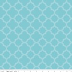 Riley Blake Designs - Hollywood - Sparkle Quartrefoil in Aqua