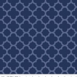 Riley Blake Designs - Hollywood - Sparkle Quartrefoil in Navy