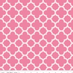 Riley Blake Designs - Hollywood - Sparkle Quartrefoil in Hot Pink