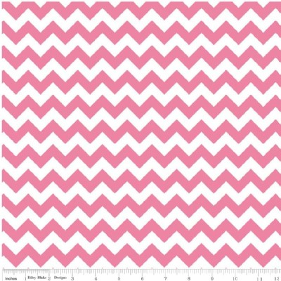 Riley Blake Designs - Knit Basics - Chevron in Hot Pink
