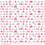 Riley Blake Designs - Lovey Dovey - Lovey Birds in White