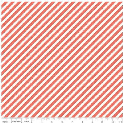 Riley Blake Designs - On Trend - Stripe in Coral