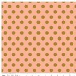 Riley Blake Designs - On Trend - Dot in Coral Metallic