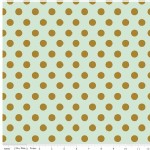 Riley Blake Designs - On Trend - Dot in Mint Metallic