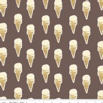 Riley Blake Designs - Paris and Company - Ice Cream in Brown