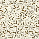 Riley Blake Designs - Puppy Park - Bones in Cream