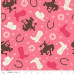 Riley Blake Designs - Round Up - Cowgirl in Pink