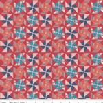 Riley Blake Designs - Stars and Stripes - Pinwheels in Red