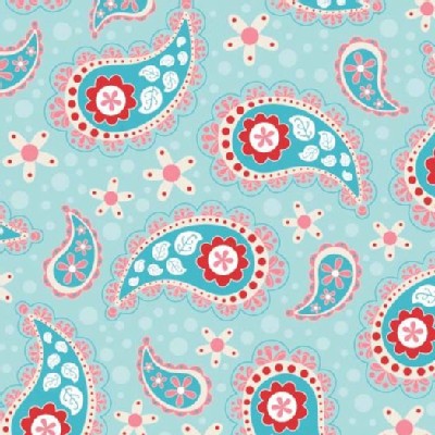 Riley Blake Designs - Sugar and Spice - Paisley in Blue
