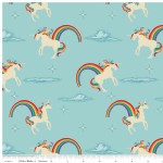 Riley Blake Designs - Unicorns and Rainbows - Unicorn Main in Aqua