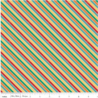 Riley Blake Designs - Unicorns and Rainbows - Unicorn Stripe in Multi