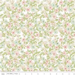 Riley Blake Designs - Wonderland - Small Florals in White Metallic