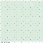 Riley Blake Designs - Wonderland - Cards in Mint Metallic
