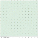 Riley Blake Designs - Wonderland - Cards in Mint Metallic