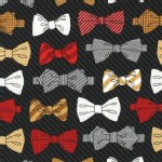 Robert Kaufman Fabrics - Fox and The Houndstooth - Bow Tie in Black