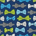 Robert Kaufman Fabrics - Fox and The Houndstooth - Bow Tie in Navy