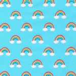 Robert Kaufman Fabrics - Happy Little Unicorns - Rainbows in Blue