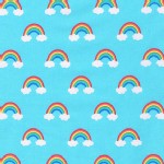 Robert Kaufman Fabrics - Happy Little Unicorns - Rainbows in Blue