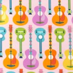 Robert Kaufman Fabrics - Jazz Between Friends - Guitar in Sweet