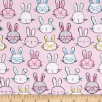 Timeless Treasures - Kids - Cutie Pie Bunny in Pink