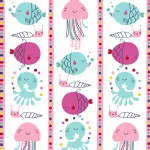 Windham Fabrics - Ahoy Matey - Fish Stripe in Pink